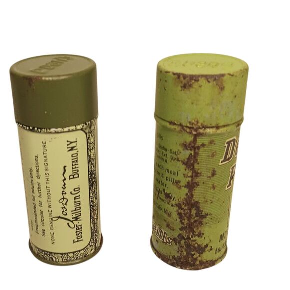 4 Vintage Metal Tins - 2 Doan's Pill Boxes & 2 Norelco Containers - Picture 4 of 10